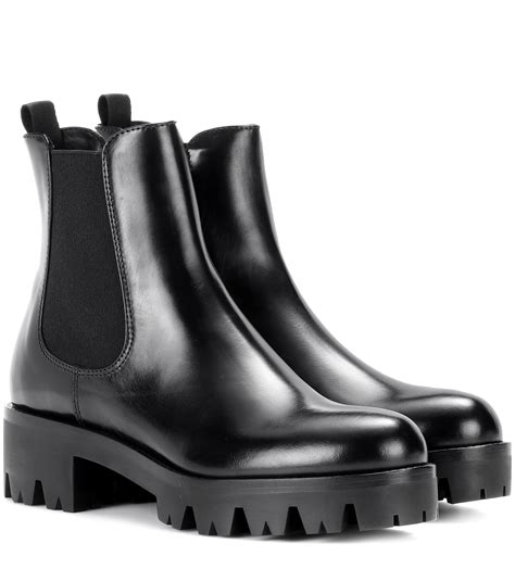 prada black boots women's.